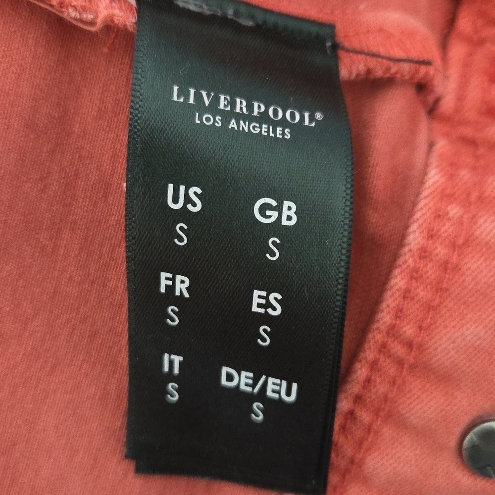 Liverpool Temma Coral Denim Jacket Women's Stretch Jean Jacket Small - Picture 12 of 16